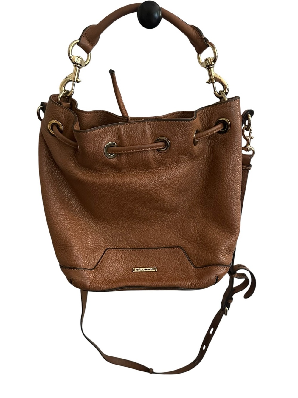 Rebecca Minkoff Brown Leather Drawstring Bucket Bag